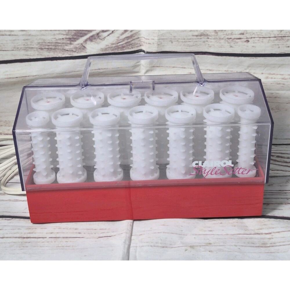 Clairol Style Setter 20 Hot Rollers-Instant Hairsetter 3 Different Size Rollers